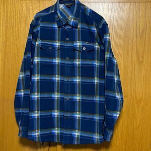 Eddie Bauer blue plaid heavy soft flannel shirt/jacket (shacket). Large
